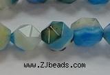 CNG6526 15.5 inches 10mm faceted nuggets line agate beads