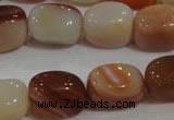 CNG746 15.5 inches 13*18mm nuggets line agate beads wholesale