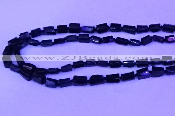 CNG7655 15.5 inches 5*7mm - 8*10mm nuggets black tourmaline beads