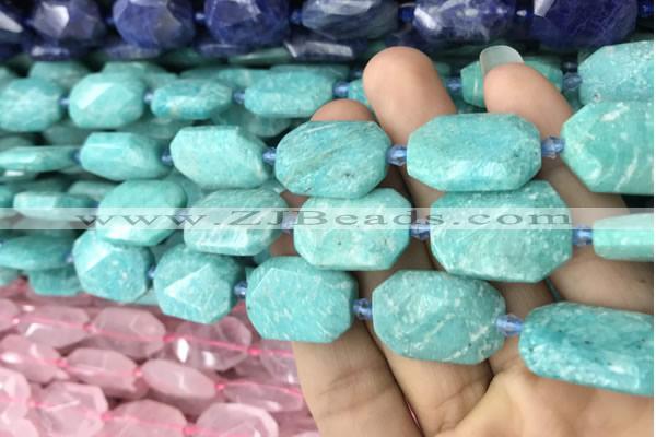 CNG7814 15.5 inches 13*18mm - 18*25mm faceted freeform amazonite beads