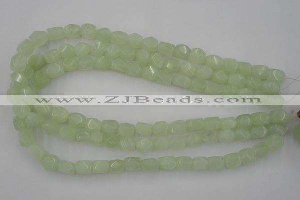 CNG806 15.5 inches 8*12mm faceted nuggets New jade beads