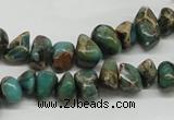 CNI19 16 inches 6*8mm - 8*12mm nuggets natural imperial jasper chip beads