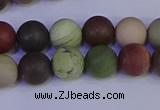 CNI362 15.5 inches 8mm round matte imperial jasper beads wholesale