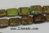 CNI39 15.5 inches 6*8mm rectangle natural imperial jasper beads