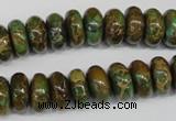 CNI46 15.5 inches 6*12mm rondelle natural imperial jasper beads