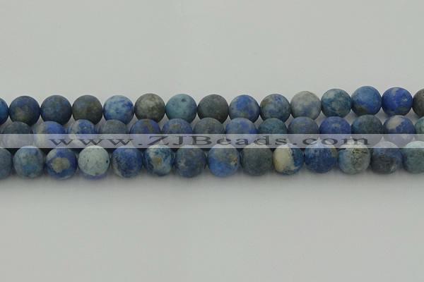 CNL1654 15.5 inches 12mm round matte lapis lazuli beads wholesale