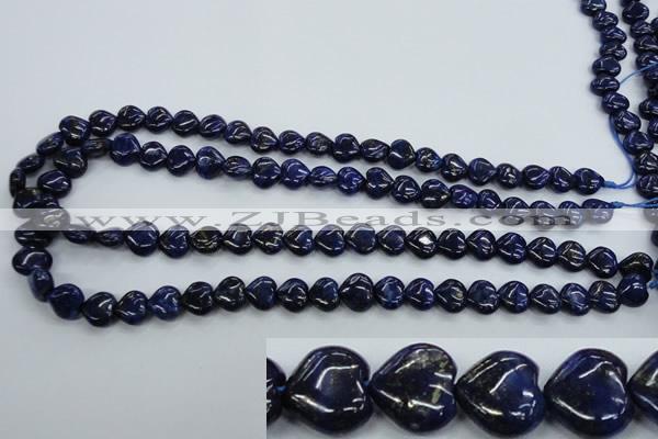 CNL931 15.5 inches 10*10mm heart natural lapis lazuli gemstone beads