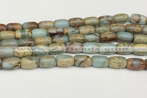 CNS311 15.5 inches 10*14mm drum serpentine jasper beads