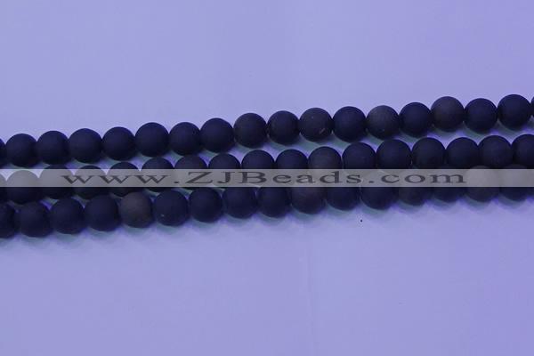 COB279 15.5 inches 8mm round matte golden obsidian beads wholesale