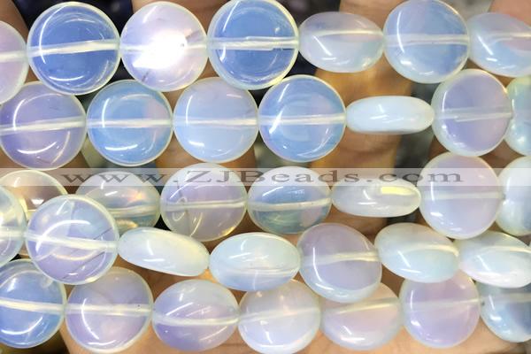 COIN110 15 inches 16mm coin opalite beads