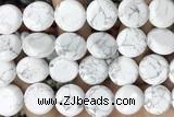 COIN112 15 inches 16mm coin white howlite beads