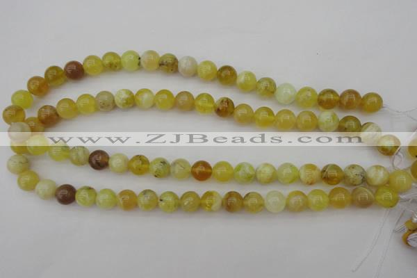 COP1203 15.5 inches 10mm round yellow opal gemstone beads