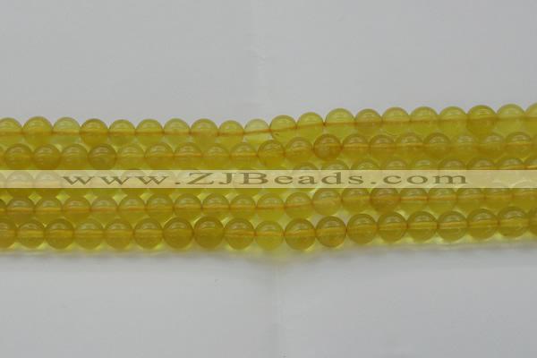 COP1302 15.5 inches 8mm round natural yellow opal gemstone beads