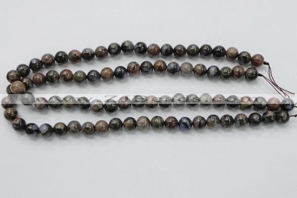 COP266 15.5 inches 10mm round natural grey opal gemstone beads