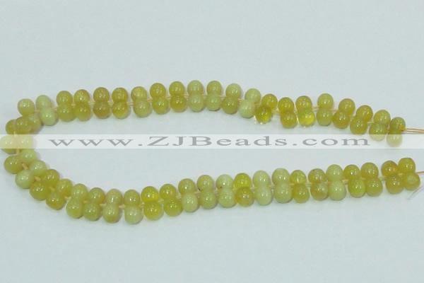 COP355 15.5 inches 8*16mm bone shape yellow opal gemstone beads