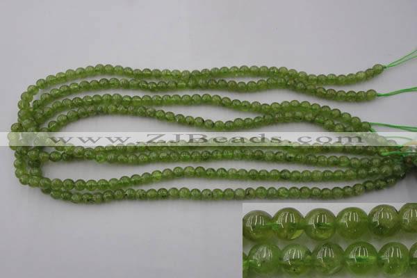 COQ52 15.5 inches 6mm round natural olive quartz beads wholesale