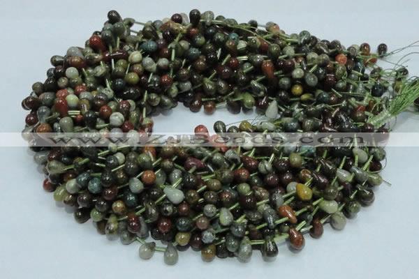 COS02 15.5 inches 6*10mm teardrop ocean stone beads wholesale