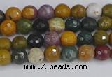 COS200 15.5 inches 4mm faceted round ocean jasper beads