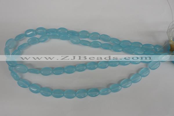 COV62 15.5 inches 10*14mm oval candy jade beads wholesale