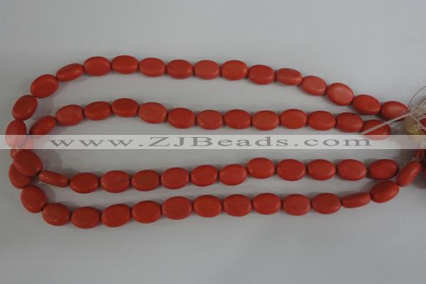 COV83 15.5 inches 10*14mm oval synthetic turquoise beads wholesale