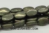 CPY12 16 inches 10*14mm oval pyrite gemstone beads wholesale