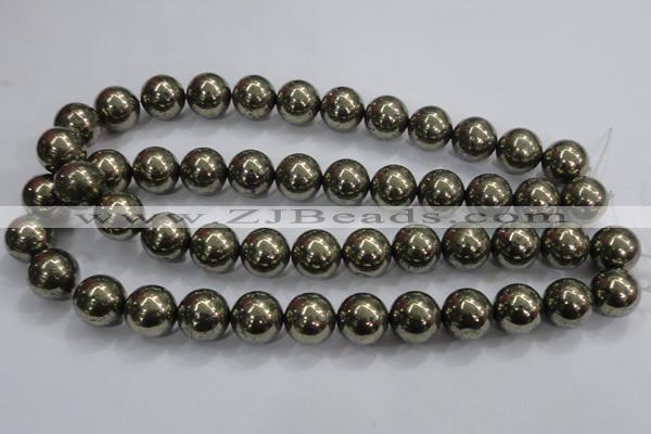 CPY27 16 inches 18mm round pyrite gemstone beads wholesale