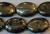 CPY42 16 inches 18*25mm oval pyrite gemstone beads wholesale