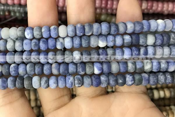 CRB5006 15.5 inches 4*6mm rondelle matte sodalite beads wholesale