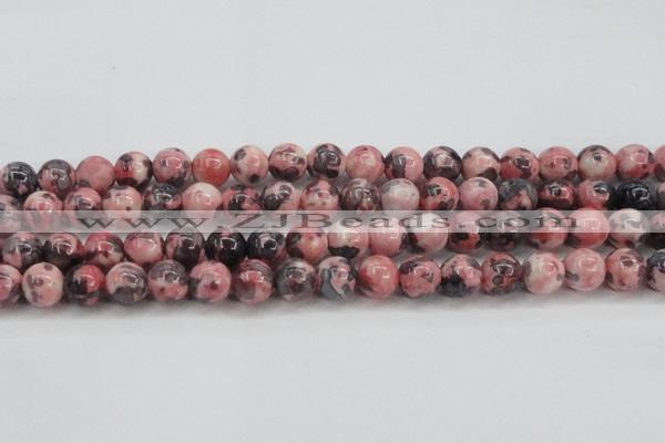 CRF305 15.5 inches 14mm round dyed rain flower stone beads wholesale