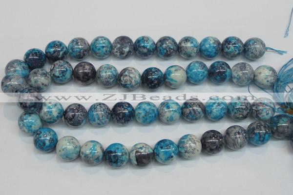 CRF61 15.5 inches 16mm round dyed rain flower stone beads wholesale