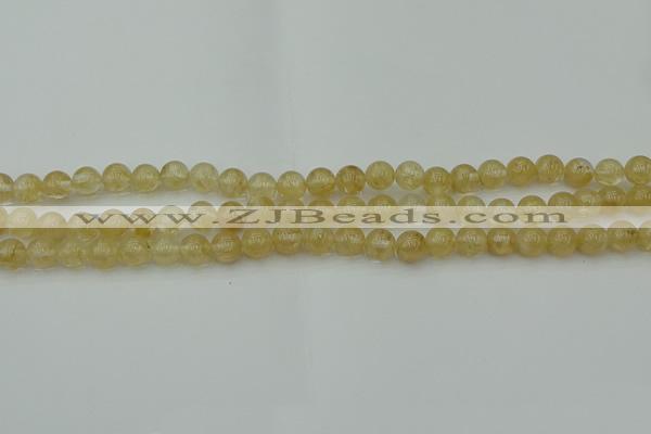 CRO1021 15.5 inches 6mm round yellow watermelon quartz beads