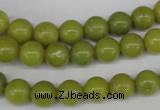 CRO108 15.5 inches 8mm round lemon jade beads wholesale