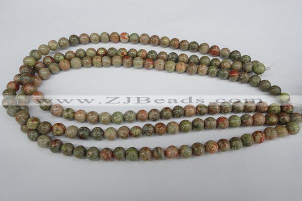 CRO138 15.5 inches 8mm round Chinese unakite beads wholesale