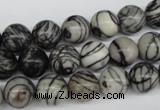 CRO188 15.5 inches 10mm round black water jasper beads wholesale