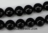 CRO203 15.5 inches 10mm round black agate beads wholesale