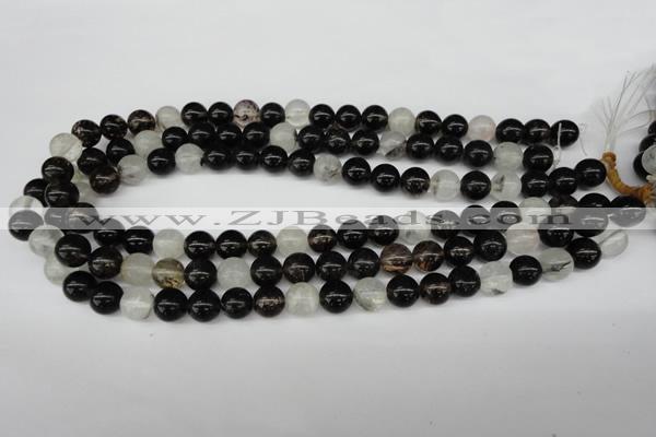 CRO256 15.5 inches 10mm round watermelon black beads wholesale