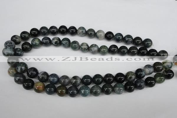 CRO315 15.5 inches 12mm round moss agate beads wholesale