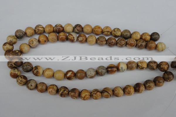 CRO319 15.5 inches 12mm round picture jasper beads wholesale