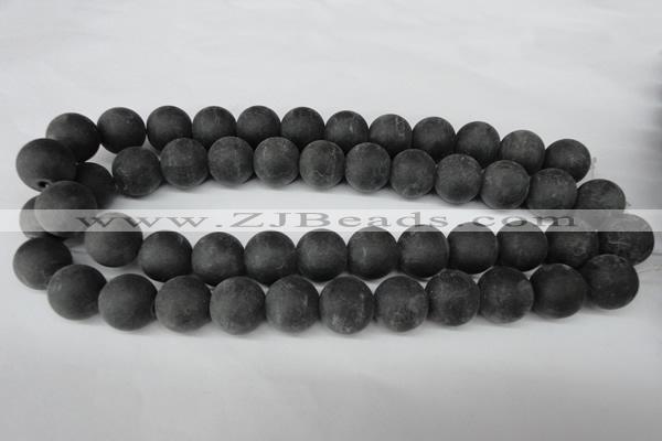 CRO421 15.5 inches 16mm round blackstone beads wholesale