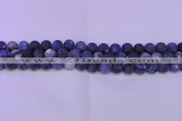 CRO800 15.5 inches 4mm round matte sodalite gemstone beads