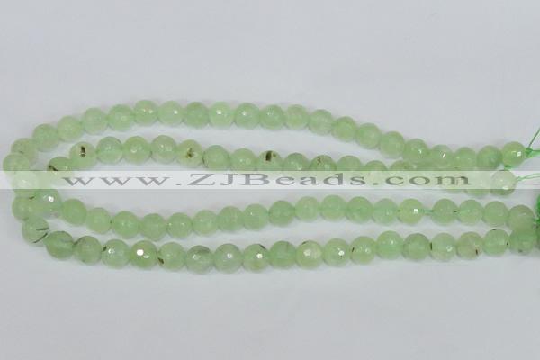 CRU203 15.5 inches 12mm faceted round green rutilated quartz beads