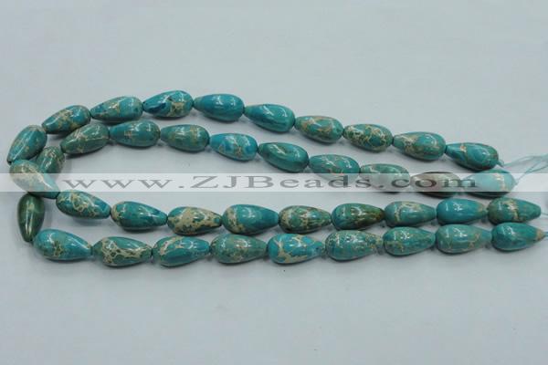 CSE06 15.5 inches 10*20mm teardrop natural sea sediment jasper beads