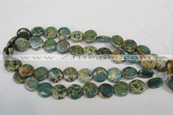 CSE5031 15.5 inches 20mm flat round natural sea sediment jasper beads