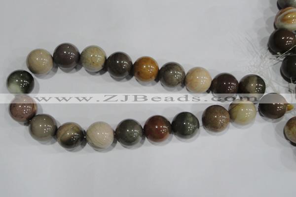 CSE5208 15.5 inches 20mm round sea sediment jasper beads wholesale