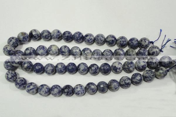 CSO306 15.5 inches 16mm faceted round Brazilian sodalite beads