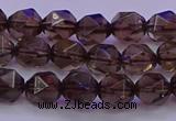 CSQ522 15.5 inches 8mm faceted nuggets smoky quartz beads