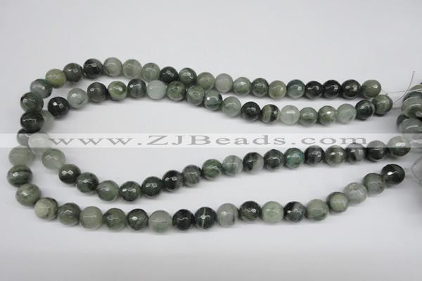 CSW12 15.5 inches 8mm faceted round seaweed quartz beads wholesale