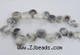 CTD1634 Top drilled 15*20mm - 25*35mm freeform agate beads