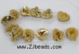 CTD1681 Top drilled 15*25mm - 30*35mm nuggets druzy agate beads