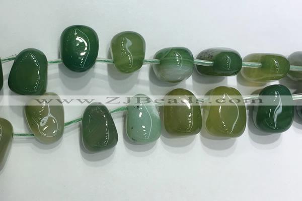 CTD2128 Top drilled 15*25mm - 18*25mm freeform agate beads